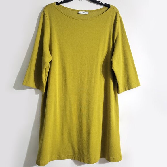 bryn Walker Dresses & Skirts - Bryn Walker Women Tunic Dress Oversize Top Size XL Boat Neck Bamboo Cotton Blend